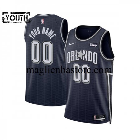 Maglia NBA Orlando Magic Personalizzate 2023-2024 Nike City Edition Navy Swingman - Bambino